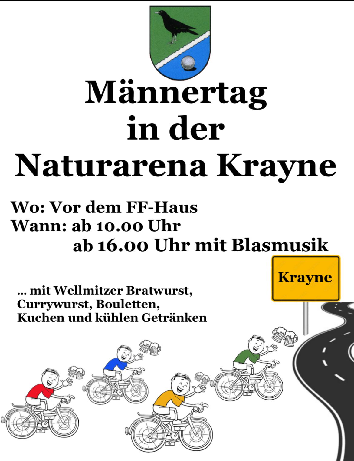Männertag in Krayne, Einadung