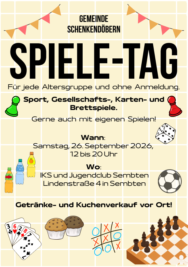Spiele tag 26.9.2026
